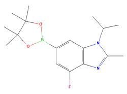4-fluoro-1-isopropyl-2-methyl-6-(4,4,5,5-tetramethyl- 1,3,2- dioxaborolan-2-yl)-1H-benzo[d] imidazole

