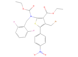 Ethyl-4-bromomethyl-2-[N-(2, 6-difluorobenzyl)-N-ethoxycarbonylamino]-5-(4-nitrophenyl ) thiophene-3-carboxylate

