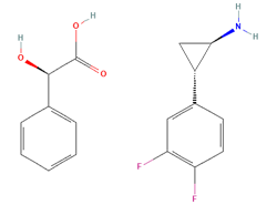 (1R,2S)-2-(3,4-difluorophenyl)cyclopropan-1- amine (R)-2-hydroxy-2-phenylacetic acid salt
